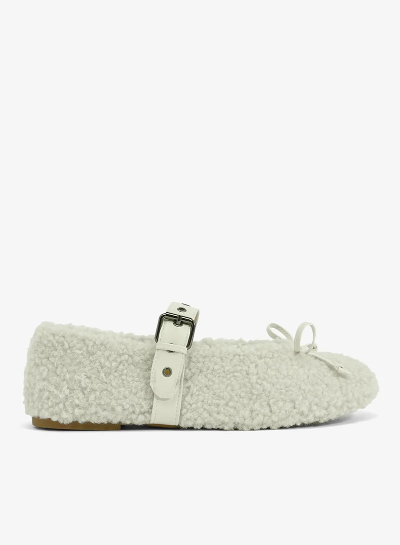 جينجر Cozy Fur Ballet Bedroom Slippers